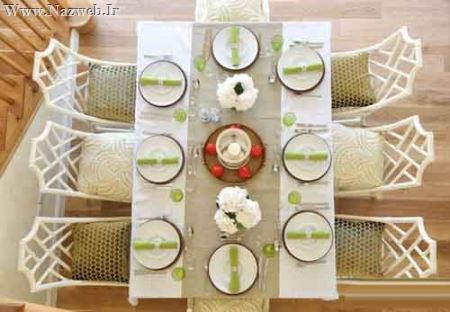 مدل چیدمان میز غذاخوری ویژه مهمان رسمی