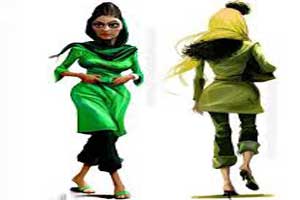 حجاب دیدنی یک زن در بهمن 57 (تصویری)