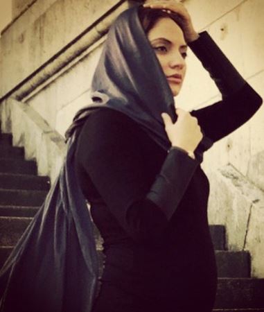جدیدترین عکس بارداری مهناز افشار در پاریس