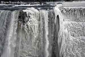 آبشار یخ زده و شگفت انگیز نیاگارا (تصاویر)