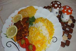 تهیه کته با ماهی سالمون تهیه کته با ماهی سالمون