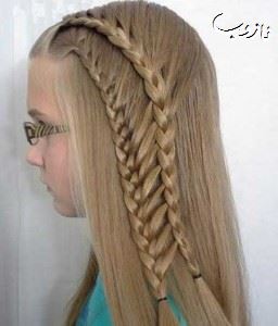 مدل موهای بافت بسیار زیبای دخترانه