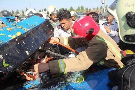 تصادف واقعا وحشتناک یک نیسان (عکس)