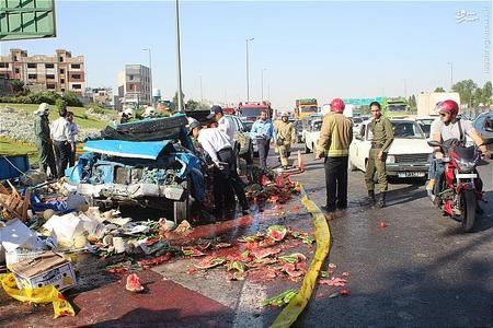 تصادف واقعا وحشتناک یک نیسان (عکس)