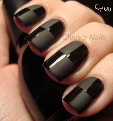 طراحی زیبای ناخن با لاک مشکی