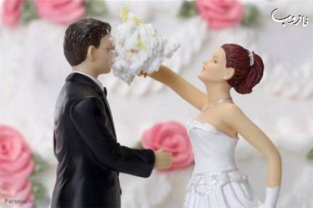 کیک های عروسی و خنده دار با نماد زن ذلیل