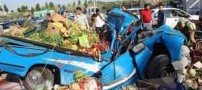 تصادف واقعا وحشتناک یک نیسان (عکس)