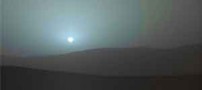 غروب آبی رنگ خورشید در کره مریخ! عکس