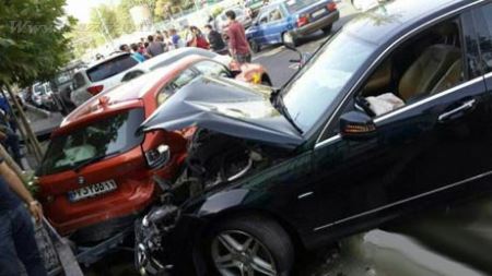 تصادف میلیاردی بچه پولدارهای تهرانی (عکس)
