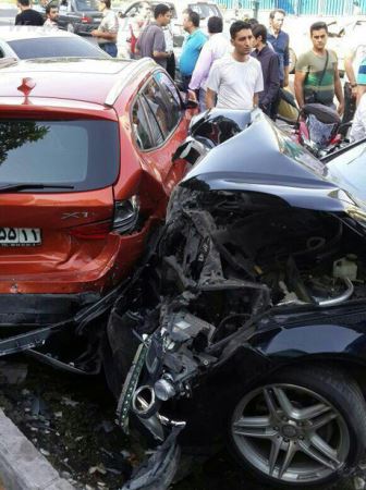 تصادف میلیاردی بچه پولدارهای تهرانی (عکس)