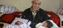 پیرمرد عجیب 85 ساله ای که دوقلو بدنیا آورد!!! (عکس)