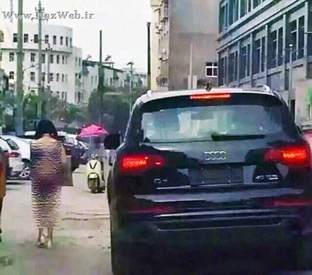 مردی که زن برهنه اش را برای تنبیه بفروش گذاشت و در شهر گرداند! عکس