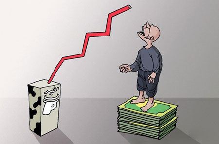 کاریکاتورهای بسیار جالب تورم لبنیات