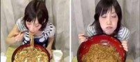 این دختر این قدر میخوره چرا چاق نمیشه (عکس)