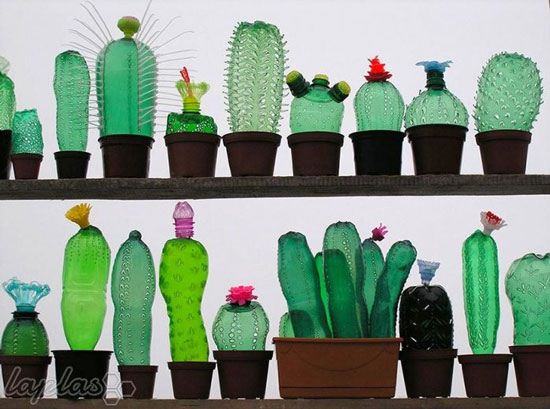 ساختن مجسمه های خلاقانه با بطری پلاستیکی (عکس)