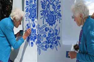 دست های جادویی تنها زن 87 ساله جهان (عکس)