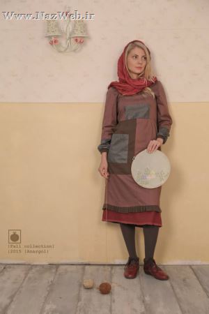مدل های جدید مانتو انار گل پاییز 94