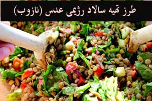 طرز تهیه سالاد رژیمی عدس برای شام طرز تهیه سالاد رژیمی عدس برای شام