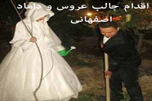 اقدام جالب و پر از حرف عروس و داماد اصفهانی (عکس)