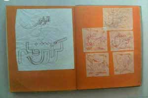 عکس های دیدنی دفترچه اتود پدر گرافیک ایران عکس های دیدنی دفترچه اتود پدر گرافیک ایران