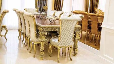 مدل دکوراسیون و چیدمان منزل به رنگ طلایی