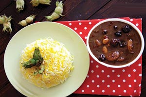 آشپزی خورش ران بوقلمون با مغز آجیل