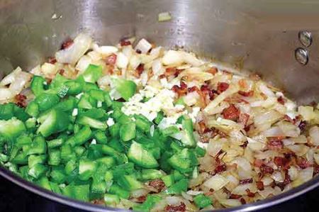 طرز تهیه تصویری خوراک گوشت و ژامبون