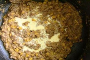 طرز تهیه تصویری خوراک گوشت و ذرت طرز تهیه تصویری خوراک گوشت و ذرت