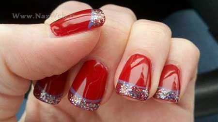 مدل ناخن های جدید با طراحی کریسمس و بابانوئل 2016