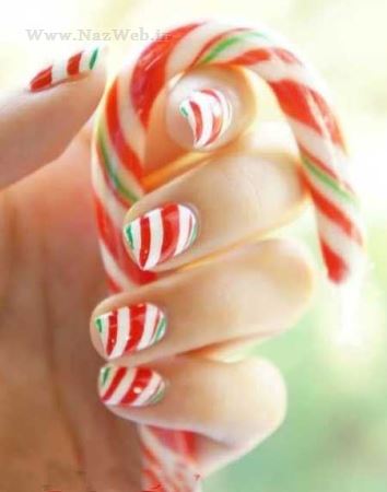 مدل ناخن های جدید با طراحی کریسمس و بابانوئل 2016