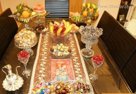 تزئین زیبای سفره شب یلدا (شب چله ای عروس)