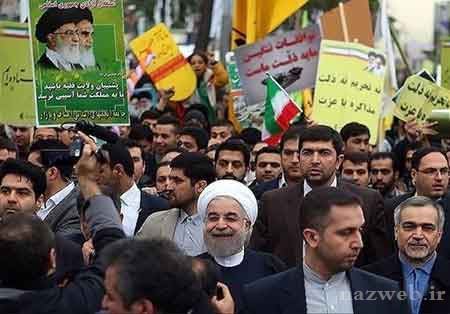 عکس های دیدنی شخصیت های مهم در راهپیمایی 22 بهمن