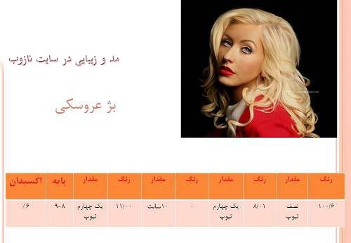 ترکیب انواع رنگ مو با عکس در سایت نازوب سری 2