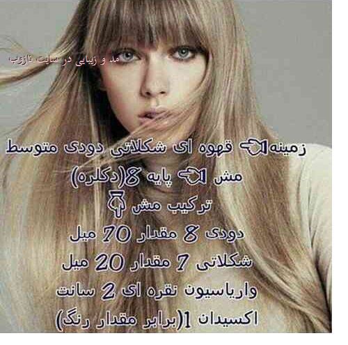 ترکیب انواع رنگ مو با عکس در سایت نازوب سری 2
