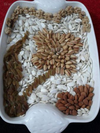 مدل های تزئین آجیل عروس برای شب عید و شب یلدا