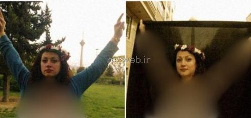 کلیپ جنجالی لخت شدن کارگردان زن در کنار برج میلاد