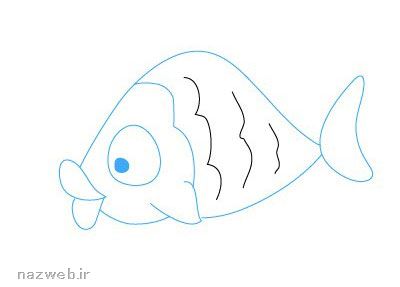 آموزش گام به گام نقاشی ماهی برای کودکان