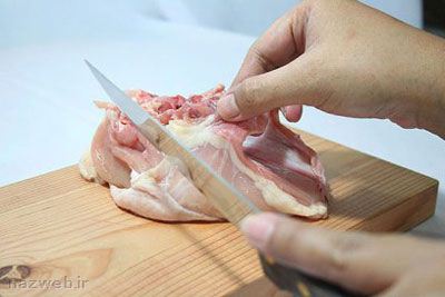روش بیرون کشیدن استخوان و فیله کردن سینه مرغ