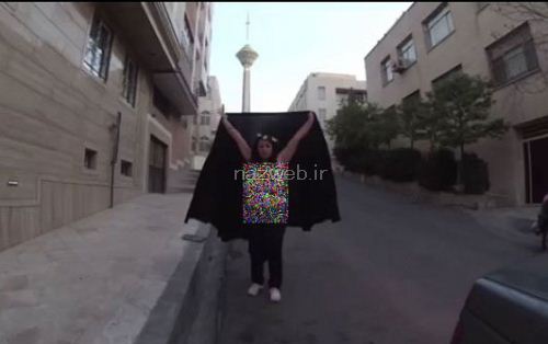 کلیپ جنجالی لخت شدن کارگردان زن در کنار برج میلاد