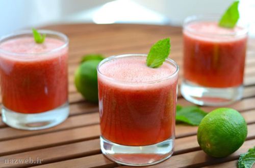 طرز تهیه اسموتی خربزه با چای سبز