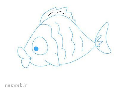 آموزش گام به گام نقاشی ماهی برای کودکان