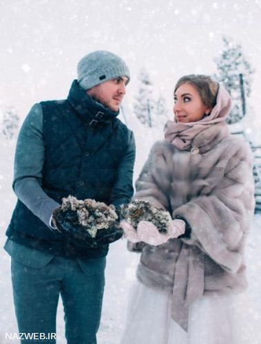 شب زفاف این زوج در هوای سرد زیر 40 درجه! عکس