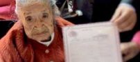 اتفاق بسیار عجیب برای پیر ترین زن جهان (عکس)
