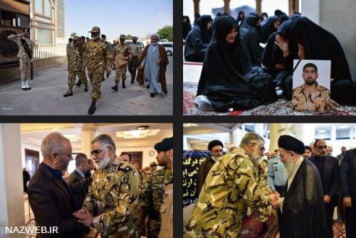 تصاویر بزرگداشت سربازان جان باخته تصادف نی ریز