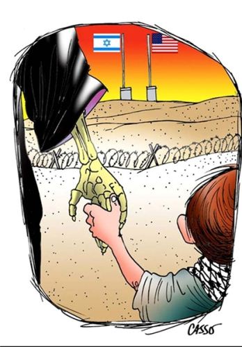 کاریکاتور های اکران در تهران با صهیونیست ها !