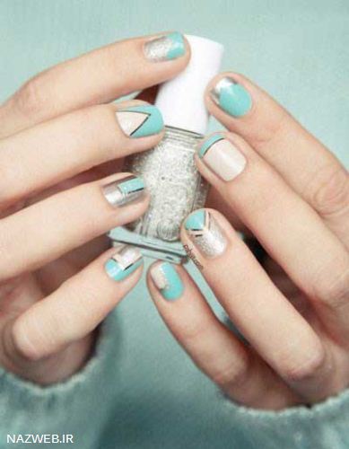 مدل طراحی ناخن با لاک های متالیک