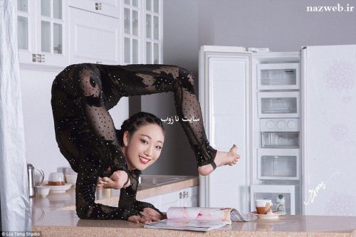عکس های دختر زیبایی که با نرمی بدنش دنیا را شگفت زده کرد