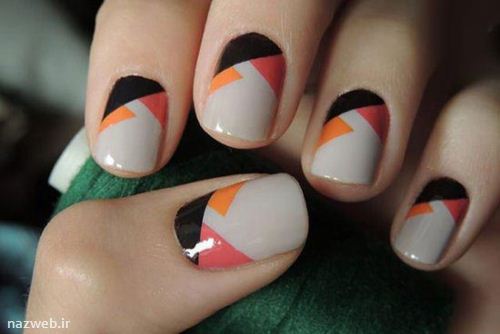 مدل های مجلل و های کلاس طراحی ناخن مثلثی