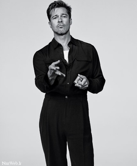 Brad Pitt با جدیدترین عکس های خاص و زیبا در مجله T