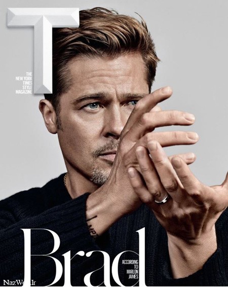 Brad Pitt با جدیدترین عکس های خاص و زیبا در مجله T